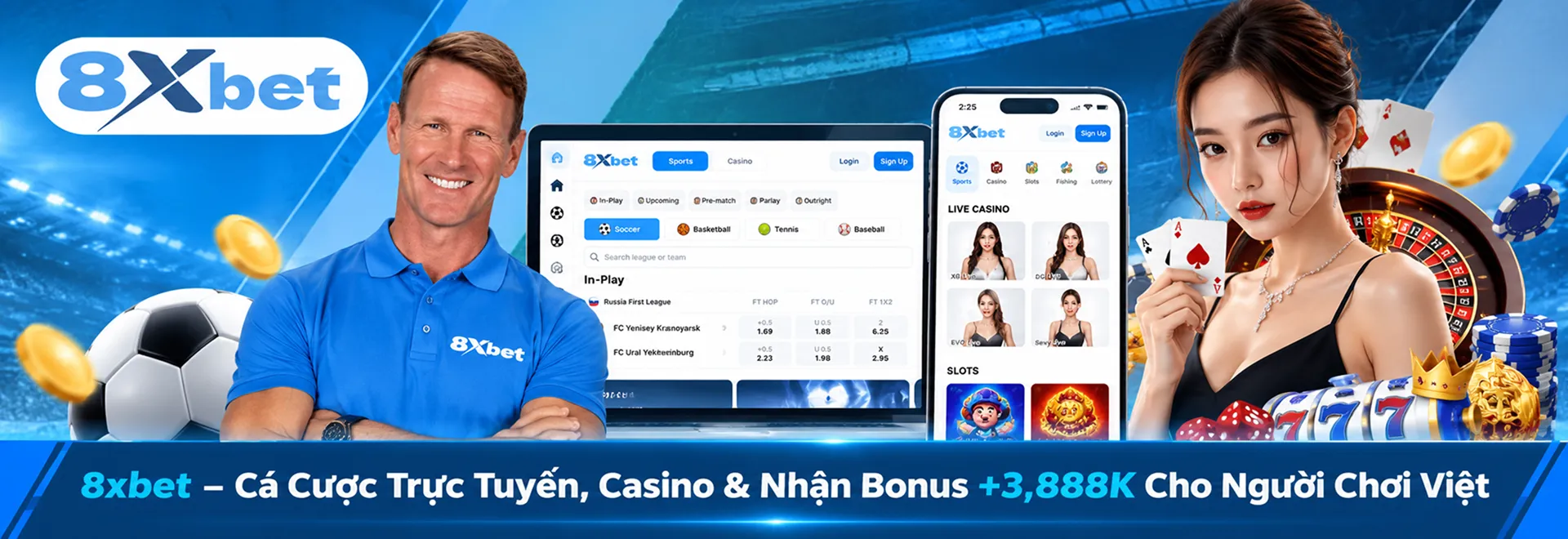 8xbet – Cá Cược Trực Tuyến, Casino & Nhận Bonus +3,888K Cho Người Chơi Việt